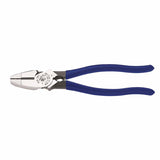 Lineman's Bolt-Thread Holding Pliers, New England Nose, 9 in L, 0.781 in Cut, Dark Blue Plastic-Dipped Handle 409-D213-9NETH