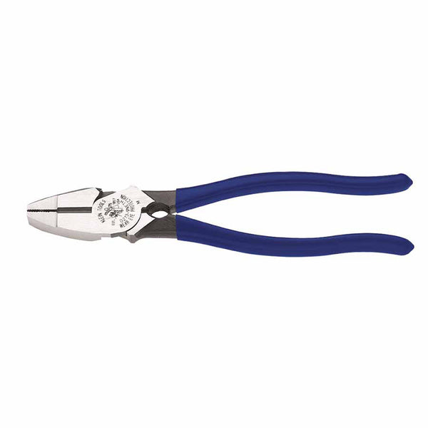Lineman's Bolt-Thread Holding Pliers, New England Nose, 9 in L, 0.781 in Cut, Dark Blue Plastic-Dipped Handle 409-D213-9NETH
