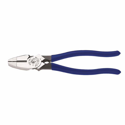 Lineman's Bolt-Thread Holding Pliers, New England Nose, 9 in L, 0.781 in Cut, Dark Blue Plastic-Dipped Handle 409-D213-9NETH