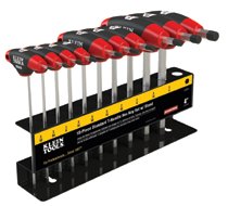Journeyman T-Handle Hex Key Sets, 10 per set, Hex Tip, Inch, 4 in Blade 409-JTH410E
