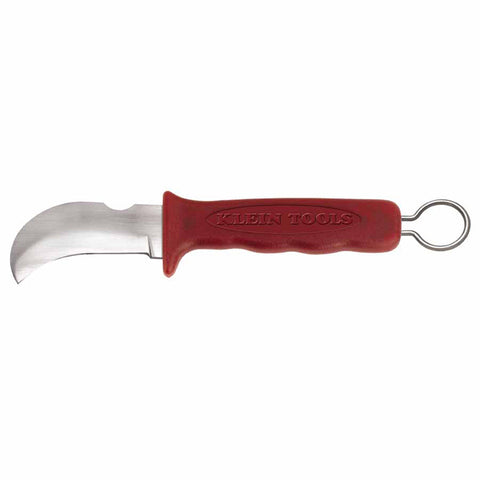 Lineman's Skinning Knives, 3" Steel Blade, Plastic, Black w/Stainless Ring 409-1570-3