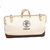No. 8 Canvas Tool Bag, 1 Interior Pocket, 6 in W x 15 in H x 20 in L, Natural/Brown 409-5102-20