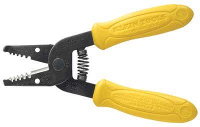 Standard Wire Stripper/Cutter, 6-1/4 in L, 10 AWG to 18 AWG Solid, Yellow Textured Handle 409-11045
