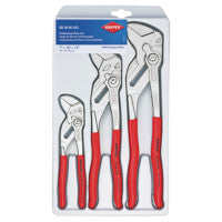 3-Piece Plier Wrench Set, 7 in, 10 in, 12 in Lengths, Chrome Vanadium 414-002006US2
