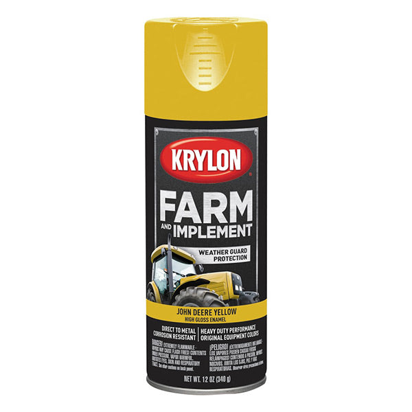 Farm and Implement Enamel Paint, 12 oz, John Deere Yellow, High Gloss 425-K01934008