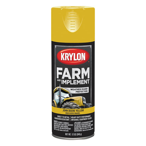 Farm and Implement Enamel Paint, 12 oz, John Deere Yellow, High Gloss 425-K01934008