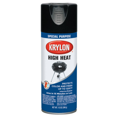 High Heat Paint, 12 oz Fill, Aerosol Can, Black 425-K01618777