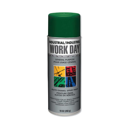 Industrial Work Day Enamel Paint, 10 oz Aerosol Can, Green 425-A04408007