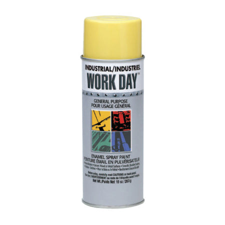 Industrial Work Day Enamel Paint, 10 oz Aerosol Can, Yellow 425-A04406007