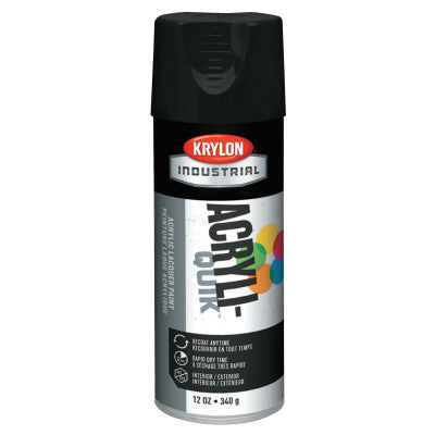 Interior/Exterior Industrial Maintenance Paint, 12oz Aerosol, Semi-Flat Black 425-K01613A07