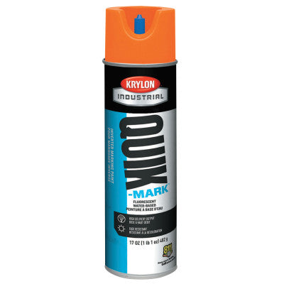Quik-Mark Fluorescent Inverted Marking Paint, Water Base, 17oz Aerosol, Fluorescent Orange 425-A03700004