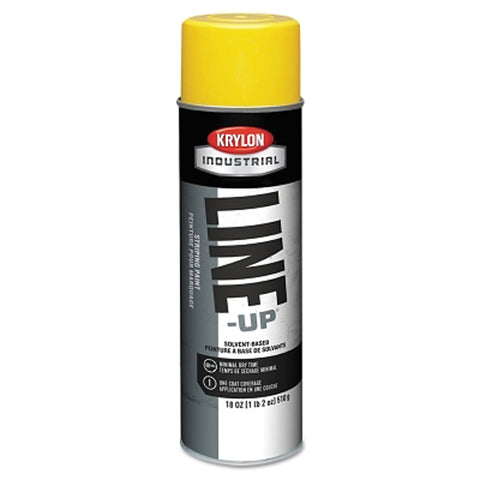 Line-Up Pavement Striping Paint, 18 oz, Aerosol Can, Highway Yellow, Flat 425-K00830108