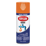 OSHA Safety Color Spray Paint, 12 oz Fill, Aerosol Can, Safety Orange, Gloss 425-K02410777