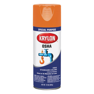 OSHA Safety Color Spray Paint, 12 oz Fill, Aerosol Can, Safety Orange, Gloss 425-K02410777