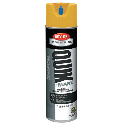 Quik-Mark APWA Solvent-Based Inverted Marking Paint, 17 oz, Fill Aerosol Can, High Visibility Yellow 425-A03821007