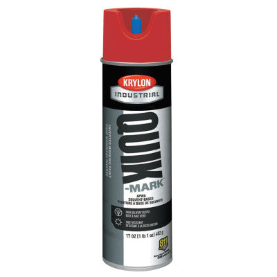 Quik-Mark APWA Solvent-Based Inverted Marking Paint, 17 oz Aerosol Can, Red 425-A03611007