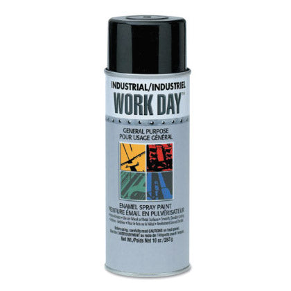 Industrial Work Day Enamel Paint, 10 oz Aerosol Can, Dark Gray 425-A04420007