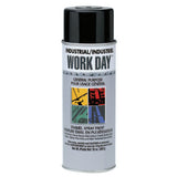 Industrial Work Day Enamel Paint, 10 oz Aerosol Can, Flat Black 425-A04412007