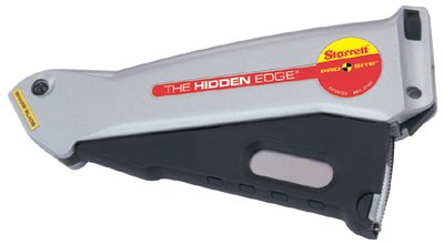 Hidden Edge Utility Knife, 6-1/2 in L, Utility Steel Blade, Silver 681-67584