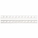 Steel Rule, 12 in, 4R, Spring-Tempered Steel 681-52661