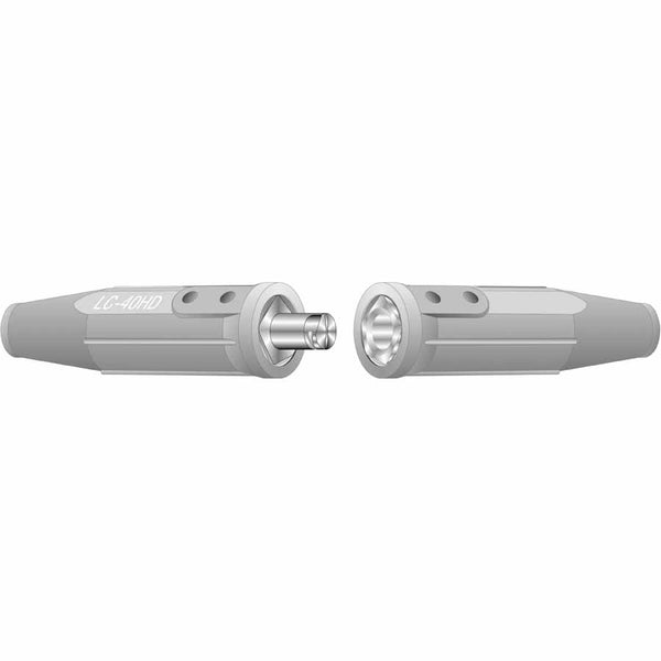 Cable Connector, Single Oval-Point Screw Connection, Female, 1/0 to 2/0 Cable Cap, Black 380-05056