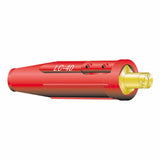 Cable Connector, LC-40, Single Oval-Point Screw, Male, No. 1/0 to No. 2/0 Cable Cap, Red 380-05054