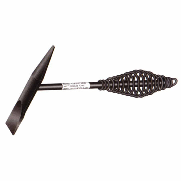 Spring Handle Chipping Hammer, LHC-2, 10 in, 16 oz Head, Cross Chisel and Pick, Steel Handle 380-09150
