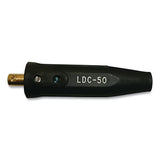 International DINSE Type Cable Connector, Oval-Point Screw Connection, 4 to 1/0 Cable Cap, Black 380-05433