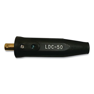 International DINSE Type Cable Connector, Oval-Point Screw Connection, 4 to 1/0 Cable Cap, Black 380-05433