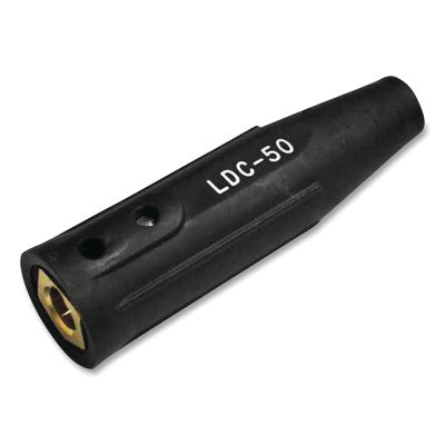International DINSE Type Cable Connector, Female Connection, 4 thru 1/0, Single Oval thru Point, 250 Amp 380-05436