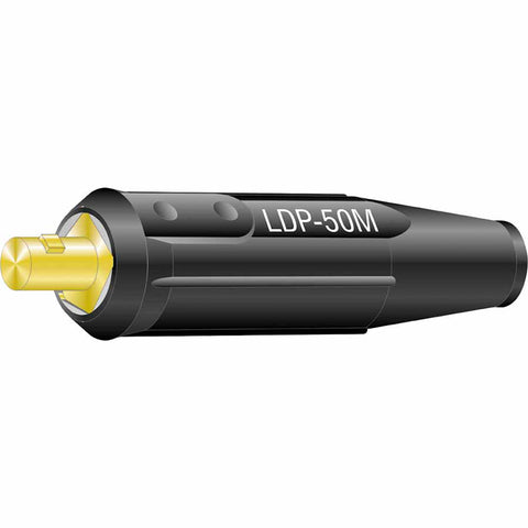 International Dinse Machine Plug, Single Oval Point Screw Connection, Male 380-05303