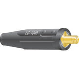 Whip Cable Connector, Oval-Point Screw Connection, Male, 1/0 Cable Cap, Black 380-05070