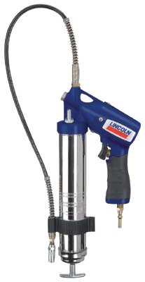 Air Powered Grease Gun, 14.5 oz, 150 psi, 7/16 in(UNEF), Hose, Pneumatic Pump 438-1162