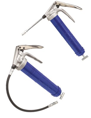 Pistol Grip Heavy-Duty Grease Gun, 14.5 oz, 7500 psi, 18 in Whip Hose/Coupler 438-1134