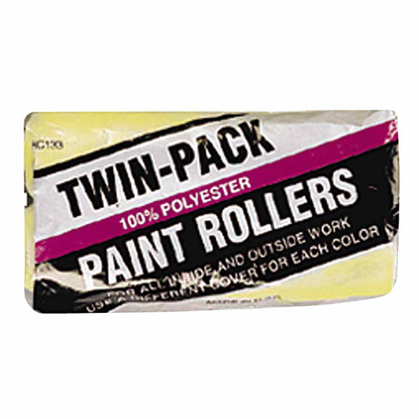 Economy Twin-Pack Roller Cover, 9 in, 3/8 in Nap, Polyester 449-RC133-9
