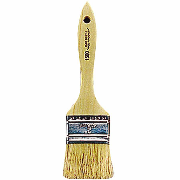 White Chinese Bristle Paint Brush, 5/8 in Thick x 4 in W, Wood Handle 449-1500-4