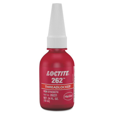 262 Threadlocker, Medium to High Strength, 10 ml, Red 442-231926