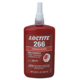 266 Threadlockers, High Strength/High Temperature, 250 mL, Up to 3/4 in Thread, Red-Orange 442-232331