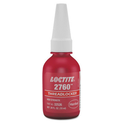 2760 Threadlockers, Primerless High Strength, 10 mL, Red 442-303441