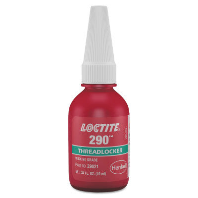 290 Medium-Strength Wicking Grade Threadlocker, 10 mL, 1/2 in dia or Smaller, Green 442-233731