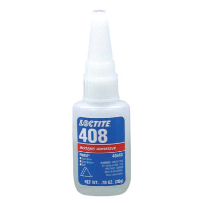 408 Prism Instant Adhesive, Low Odor/Low Bloom, 20 g, Bottle, Clear 442-135441