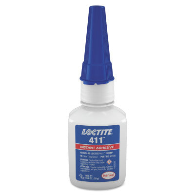 411 Instant Adhesive, 20 g, Bottle, Clear 442-135446