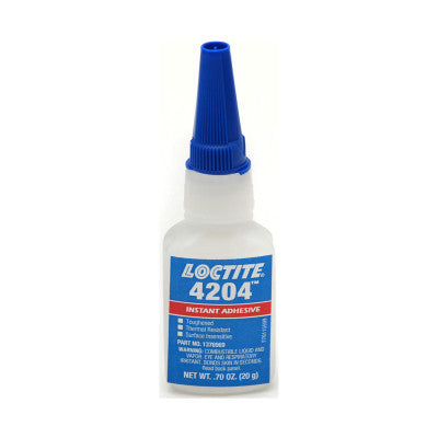 4204 Instant Adhesive, 20 g, Bottle, Clear 442-1376969