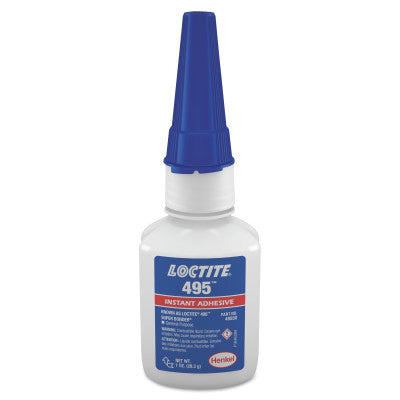 495 Super Bonder Instant Adhesive, 1 oz, Bottle, Clear 442-135467