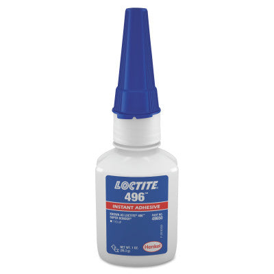 496 Super Bonder Instant Adhesive, 1 oz, Bottle, Clear 442-234156