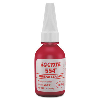 554 Thread Sealant, Refrigerant Sealant, 10 mL Bottle, Red 442-231643