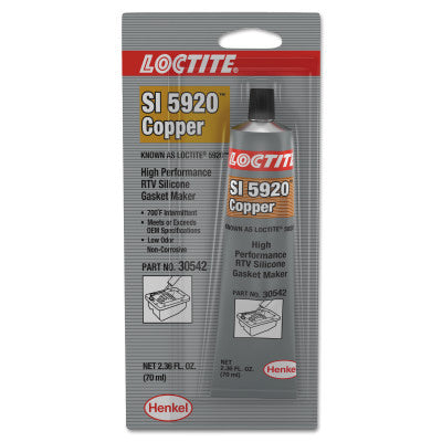 5920 Copper, High Performance RTV Silicone Gasket Maker, 70 mL Tube, Copper 442-198818