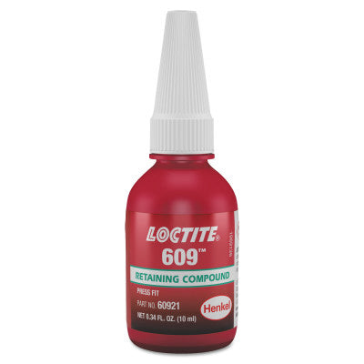 609 Retaining Compound General Purpose, 10 mL Bottle, Green, 3000 psi 442-135511