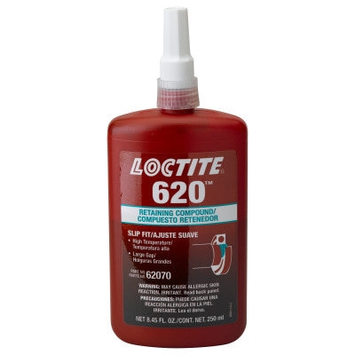 620 Retaining Compound High Temperature, 250 mL Bottle, Green, 3800 psi 442-135515