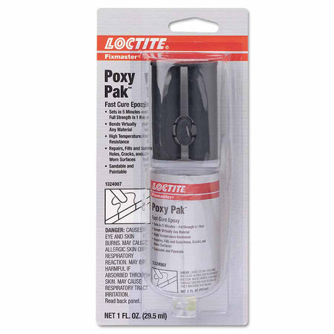 Fixmaster Poxy Pak Expoxy, 1 oz, Dual Syringe 442-1324007
